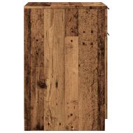 Шкаф за бюро, старо дърво, 33x50x75 см, инженерна дървесина