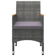 Градински трапезен комплект, 3 части, сив