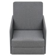 Разтегателен фотьойл, светлосив, текстил