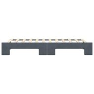 Канапе с изтеглящо легло тъмносива 90x200 см кадифе