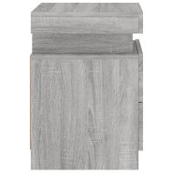 Нощно шкафче с LED осветление, сив сонома, 35x39x55 см