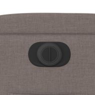 Електрически реклайнер стол, таупе, текстил