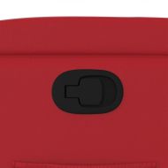 Изправящ реклайнер стол, червен, изкуствена кожа