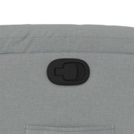 Изправящ реклайнер стол, светлосив, текстил