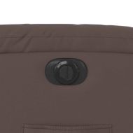 Електрически изправящ реклайнер стол, кафяв, изкуствена кожа