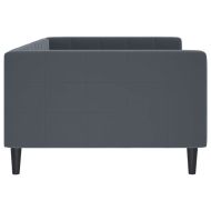 Кушетка, тъмносиво, 100x200 см, кадифе