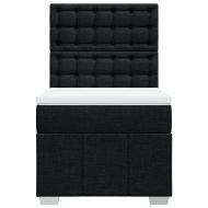 Боксспринг легло с матрак, черно, 80x200 см, плат