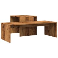 Масичка за кафе, старо дърво, 100x48x40 см, инженерна дървесина