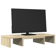 Регулируема поставка за монитор, сонома дъб, 60x24x10,5 см