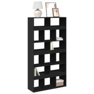 Етажерка за книги, черна, 100x33x187,5 см, инженерно дърво
