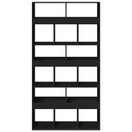 Етажерка за книги, черна, 100x33x187,5 см, инженерно дърво