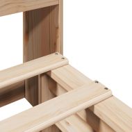 Легло с етажерка за книги, без матрак, 150x200 см, дърво масив