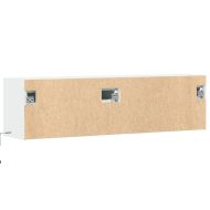 Стенен ТВ шкаф с LED осветление, бял, 140x31x38 см