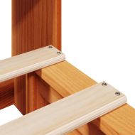 Легло с етажерка за книги, без матрак, 75x190 см, дърво масив