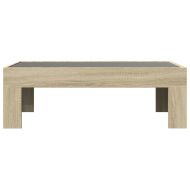Маса за кафе с Infinity LED, сонома дъб, 90x50x30 см