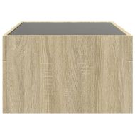 Маса за кафе с Infinity LED, сонома дъб, 90x50x30 см