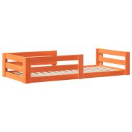 Рамка за легло без матрак, восъчнокафяв, 80x200 см, бор масив