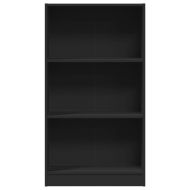 Библиотека черна 60x24x109 см инженерно дърво