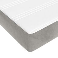 Матрак за легло с покет пружини средна твърдост светлосив 160x220x20 см кадифе