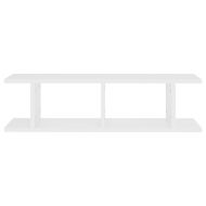 Стенни рафтове, 2 бр, бели, 75x18x20 см, инженерно дърво