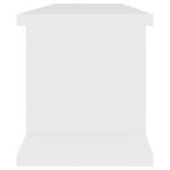 Стенни рафтове, 2 бр, бели, 75x18x20 см, инженерно дърво