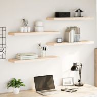 Рафтове за стена, 4 бр, 80x23,5x4 см, инженерна дървесина