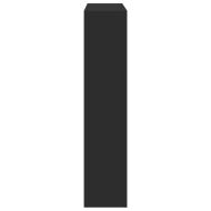 Облицовка за камина, черна, 81x18x82 см, инженерно дърво