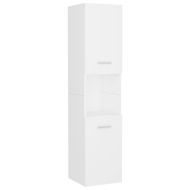 Комплект мебели за баня, бял, ПДЧ