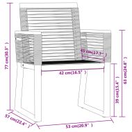Градински трапезен комплект, 5 части, черен