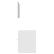 Комплект мебели за баня, 2 бр, бял, ПДЧ