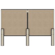 Табла за спалня тъмносива текстил 160x200 см