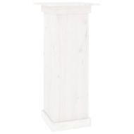 Поставка за цветя, бяла, 40x40x90 см, бор масив