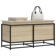 Сандък за съхранение с капак дъб сонома 100x40x51,5 см ПДЧ