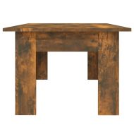 Кафе маса, опушен дъб, 100x60x42 см, инженерно дърво