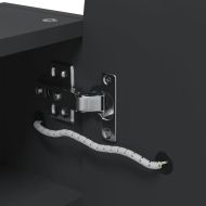 Огледален шкаф за баня с LED светлина дъговиден 42x13x70 см