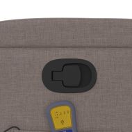 Масажен изправящ стол реклайнер, таупе, текстил