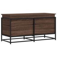 Сандък за съхранение с капак кафяв дъб 100x40x51,5 см ПДЧ