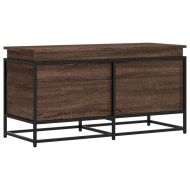 Сандък за съхранение с капак кафяв дъб 100x40x51,5 см ПДЧ