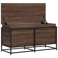 Сандък за съхранение с капак кафяв дъб 100x40x51,5 см ПДЧ