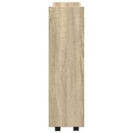 Тясна количка за съхранение 3 нива дъб сонома инженерно дърво