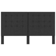 Тапицирана табла за спалня тъмносива текстил 160x200 см