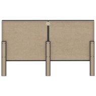 Тапицирана табла за спалня тъмносива текстил 160x200 см