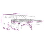 Канапе с изтеглящо легло и матрак таупе 100x200 см плат