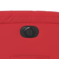 Електрически стол реклайнер, червен, изкуствена кожа