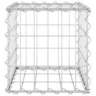 Кубичен габион повдигната леха, стоманена тел, 30x30x30 cм