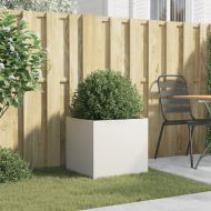 Кашпа, бяла, 49x47x46 см, стомана