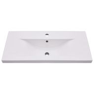 Шкаф за баня с вградена мивка, бял, ПДЧ