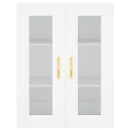 Стенен шкаф бял 69,5x34x90 см