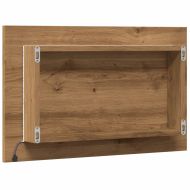 Огледало за баня с LED светлина, дъб артизан, 60x8,5x38 cm