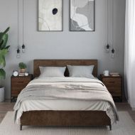 Нощни шкафчета, 2 бр, кафяв дъб, 40x31x50 см, инженерно дърво